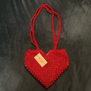 Isaac Mizrahi beaded heart bag